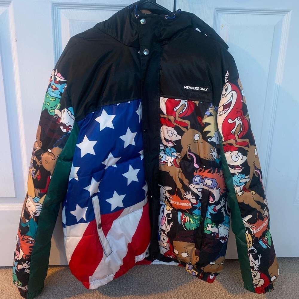 Mens M Members Only x Nickelodeon Puffer Jacket!